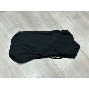 Indah Strapless Top Womens Small Black Viscose Crop Top Beach Summer